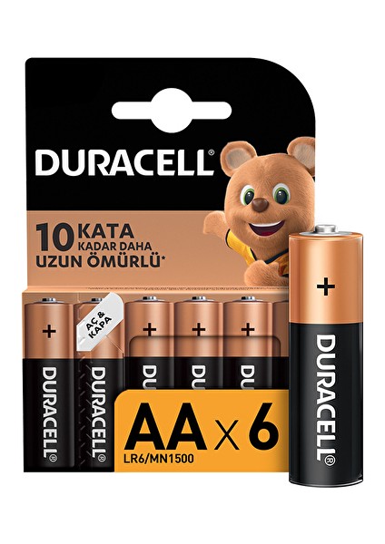 4 Adet Duracell 6'lı Kalem Pil Aa