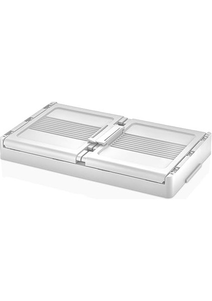 Dev Boy Katlanır Kilit Kapaklı Kasa 55 Litre Hacimli, Yer Kaplamayan Portatif Saklama Kutusu Ardiye, Balkon, Mutfak, Kiler, Bahçe ve Araç Bagajı Için Güvenli Organizer (Beyaz) fiyatları