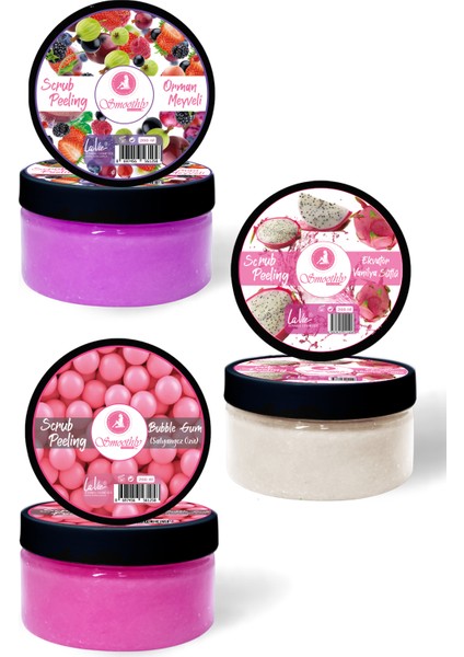 Orman Meyveli + Ekvator Vanilya Sütlü + Sakızlı El Ayak Bakım Peeling Seti 200ML x 3 Adet modelleri