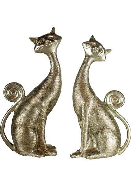 Ikili Kedi Biblo Gümüş
