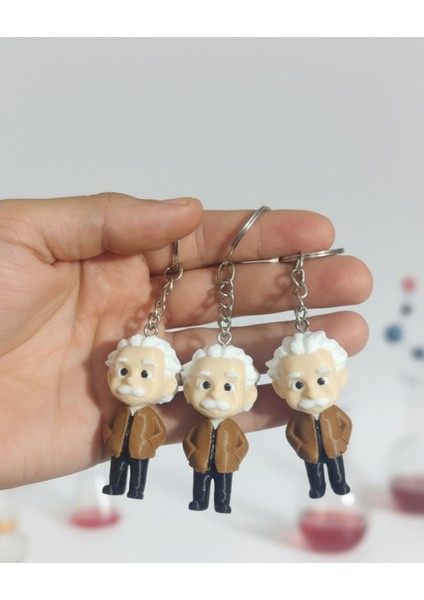 Bilim Kahramanı | Mini Einstein 3D Baskı Anahtarlık Seti - Pla Malzeme | 5 cm fiyatları