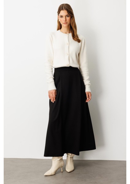 Cep Detaylı Uzun Modal Etek-Siyah fiyatları