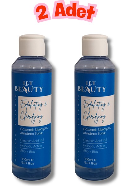 Gözenek Sıkılaştırıcı Arındırıcı Tonik Aha+Bha 150 ml 2 Adet