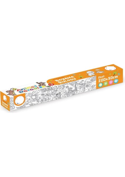 3’lü Yapışkanlı Rulo Resim Boyama Kağıdı (200X30 Cm) + 12'li Kuru Boya Hediyeli modelleri