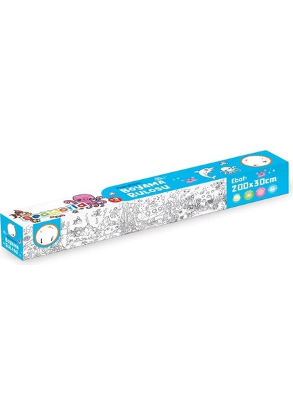 3’lü Yapışkanlı Rulo Resim Boyama Kağıdı (200X30 Cm) + 12'li Kuru Boya Hediyeli fırsatları