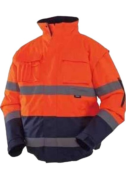 WJK60 Oxford Reflektörlü Mont (Turuncu/lacivert)
