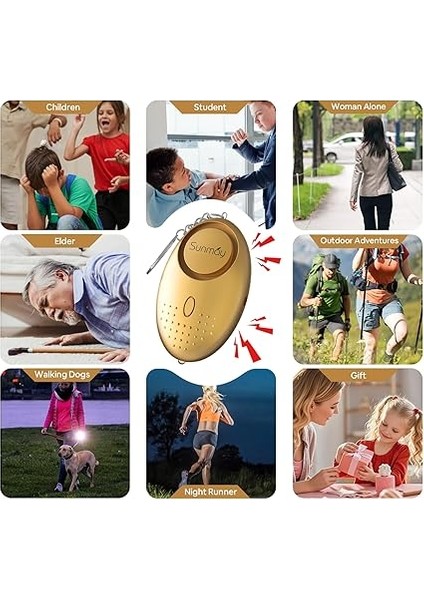 Kişisel Alarm, 5 Paket 140DB LED Işıklı Kişisel Güvenlik Alarmı, Kadınlar, Çocuklar, Yaşlı, Gece Vardiyaları Için Kendini Savunma Acil Alarmları indirimleri