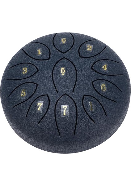 Yağmur Drum 6 Inç Karbon Çelik Dil Davul 11 ​​ton El Tava Perküsyonu Açık Hava Meditasyonu ve Bahçe Ses Terapisi (Blue)