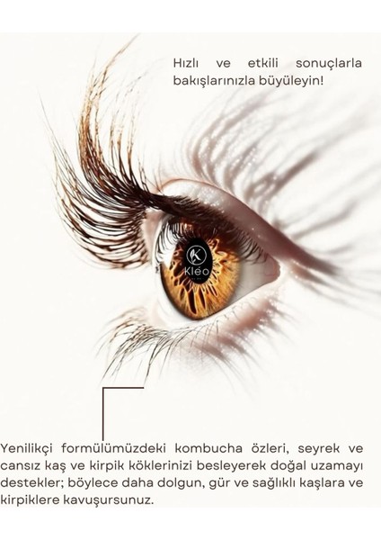 Kombucha Özlü Kaş ve Kirpik Bakım Serumu - Seyrek ve Cansız Kökler İçin Dolgunlaştırıcı & Uzatıcı modelleri