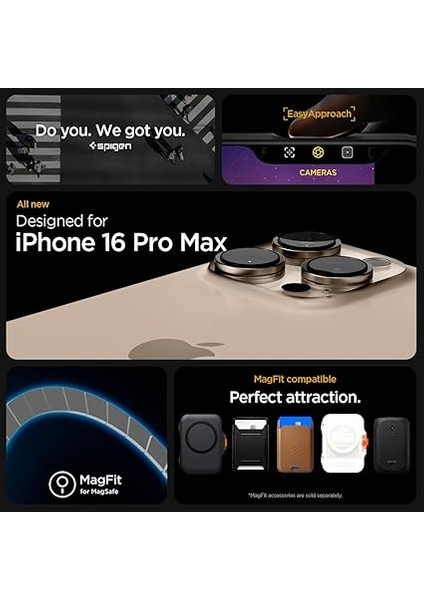 iPhone 16 Pro Max ile Uyumlu Magsafe Kılıf Enzo Aramid Hava Kanalı Teknolojisi Askeri Sınıf Koruma Magfit Black Natural Dokulu Yüzey Kapak - ACS08501 fiyatları