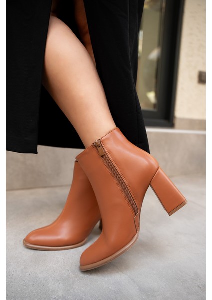 Tobin Taba Deri Fermuarlı Kadın Bot fırsatları