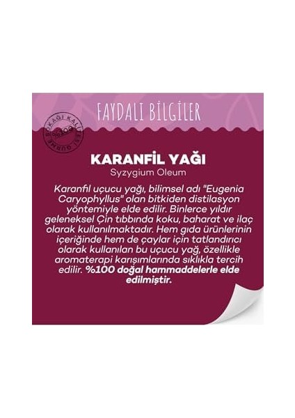 Gurme Sokağı Karanfil Yağı 10 ml fiyatları