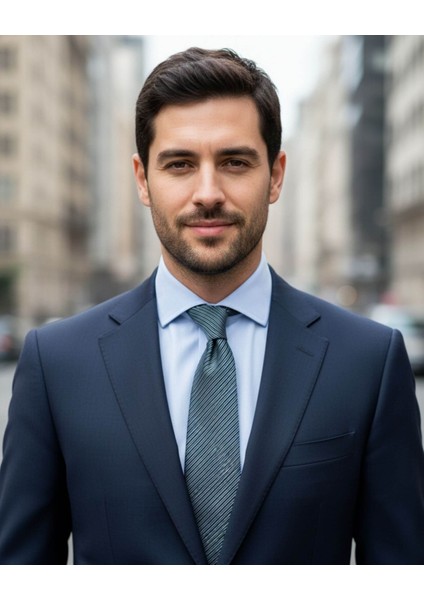 Mavi Çizgili 7 Cm genişliğinde İnce Kravat modelleri