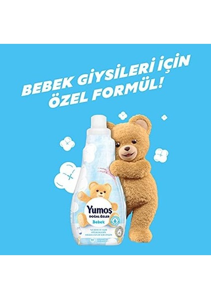 Yumoş Konsantre Çamaşır Yumuşatıcısı Bebek 1200 ml 50 Yıkama 1 Adet modelleri
