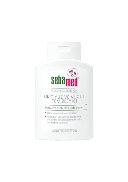 Sebamed Hassas Ciltler Için Pentavitin Nemlendirici Etkili Yüz ve Vücut Temizleme Jeli 200 ml