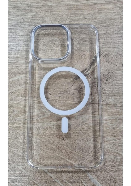 Cam Mika Slim Mercek Kısmı Parlak Metal Efsane Süper Koruma Sağlayan Şık Şeffaf Yapısı Ile Telefon Kalitesinin Gözükmesini Sağlayan 14 Promax ile Uyumlu Ag Kapak (Buz Beyaz)