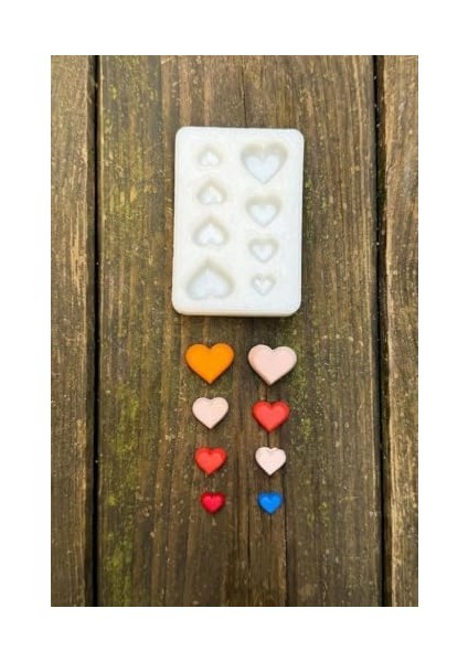 Concept Kalp Mini Dört Boy Sekizli Silikon Mum Kalıbı fiyatları