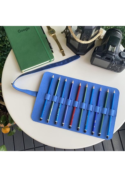 Helsinki - Hakiki Deri Natürel Geniş Tasarım Rulo (Mavi)