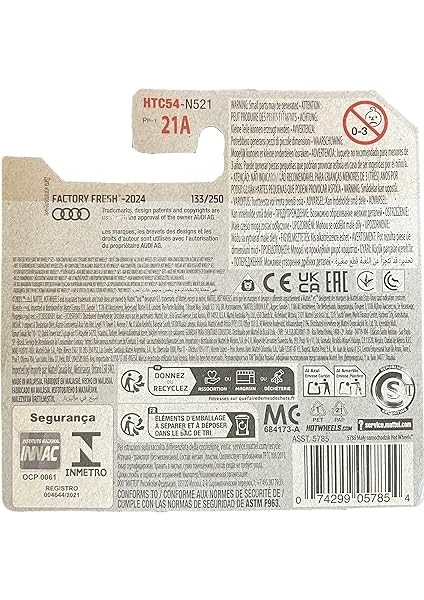 Wheels - ´94 Audi Avant Rs2 - Factory Fresh 9/10 - HTC54 - Short Card - Kırmızı - Mattel 2024 - 1:64 modelleri