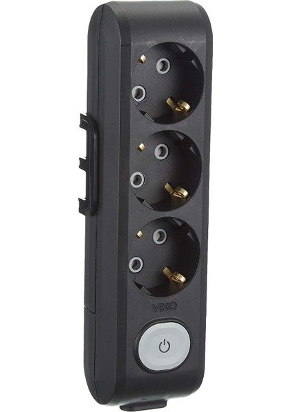 Multi-Let Siyah Priz Anahtarlı Lı Çocuk Korumalı Klemensli