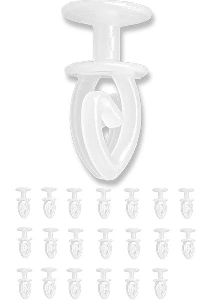 40 Adet Geçmeli Perde Korniş Düğmesi Dikiş Gerektirmez Perde Asma Geçirme Aparatı