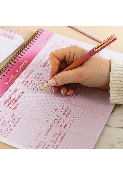 A4 Haftalık ve Günlük 3’lü Masaüstü Süresiz Planlayıcı Set – Aura/kalp fırsatları