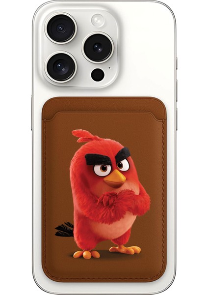 iPhone 11 12 13 14 15 16 17 Pro Max Plus Air Magsafe Mıknatıslı Kahve/taba Kartlık Angry