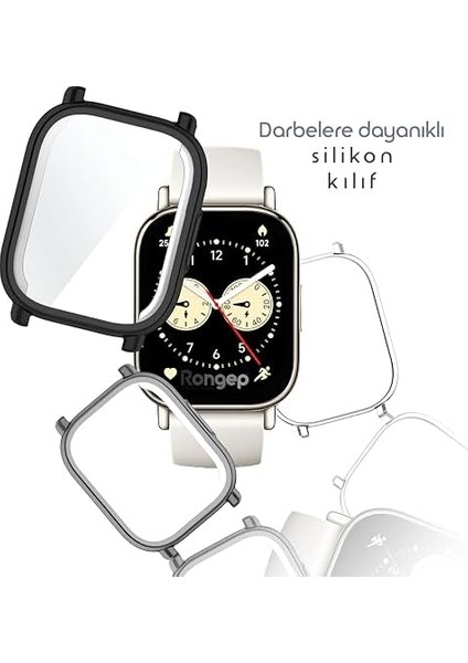 5 Için 360° Kasa Koruyucu Kılıf Yumuşak Tpu Ekran Koruyuculu Dokunmatiği Etkilemeyen Saatin Çevresini Tam Kavrayan Darbelere Karşı Silikon Koruyucu (Siyah) fiyatları