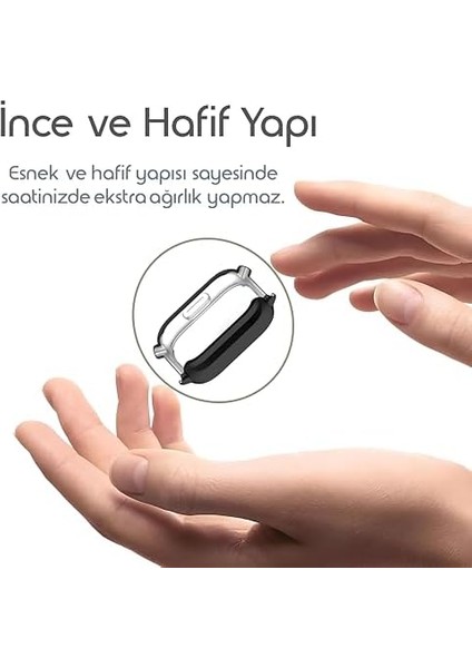 5 Için 360° Kasa Koruyucu Kılıf Yumuşak Tpu Ekran Koruyuculu Dokunmatiği Etkilemeyen Saatin Çevresini Tam Kavrayan Darbelere Karşı Silikon Koruyucu (Siyah) modelleri