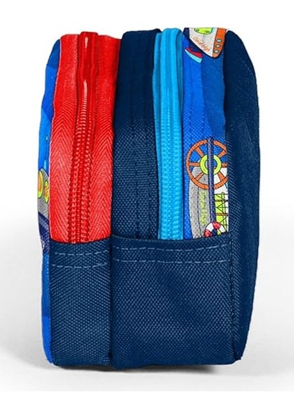 High Iki Bölmeli Erkek Çocuk Mavi Gemiler Kalem Çantası Kalemlik fiyatları