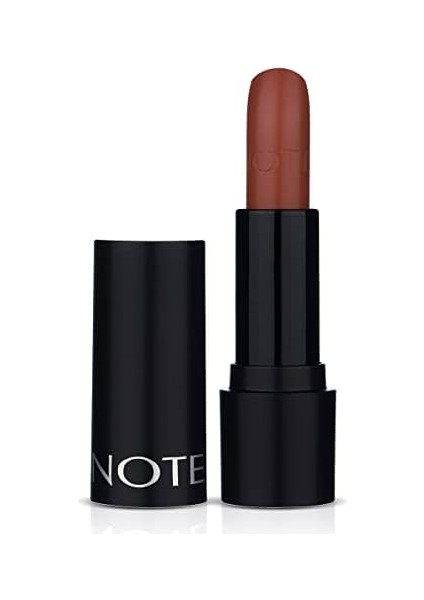 Note Deep Impact Lipstick 05 Leather Mood Kremsi Dokulu Yarı Parlak Ruj, Kahverengi