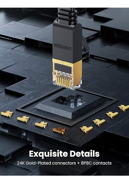 Cat7 U/ftp Flat Ethernet Kablosu 8 Metre indirimleri