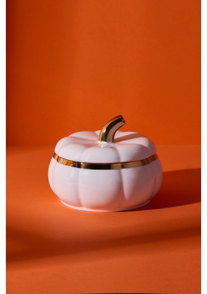 Kabak Porselen M Kapaklı Saklama Kabı 11.6X11.6X5 cm