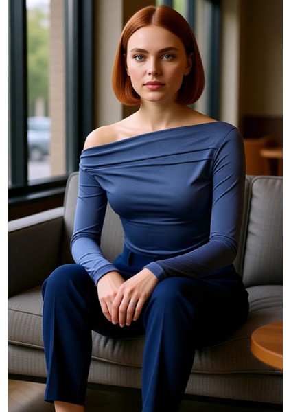 Stil Kadın Büzgü Drape Detaylı Fitted Vücuda Oturan Kollu Esnek Bluz Regular Örme Slim Kalıp fırsatları