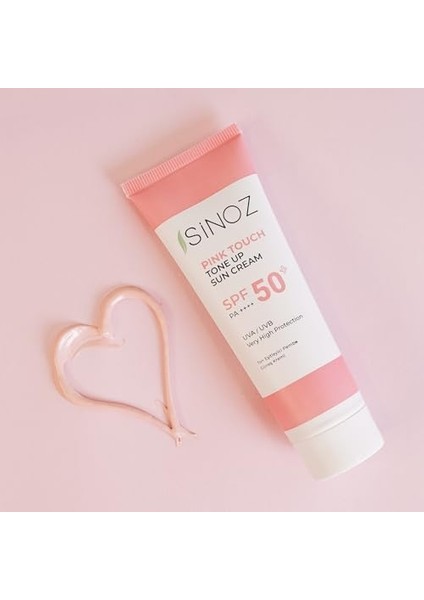 Sinoz Pink Touch SPF50+ Cilt Aydınlatıcı Pembe Yüz Güneş Kremi 50ML-TÜM Ciltler Için-Pa++++