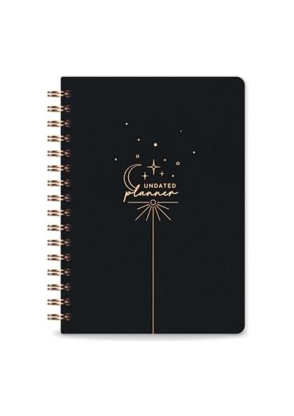 A5 Spiralli Süresiz Planlayıcı Ajanda Siyah modelleri