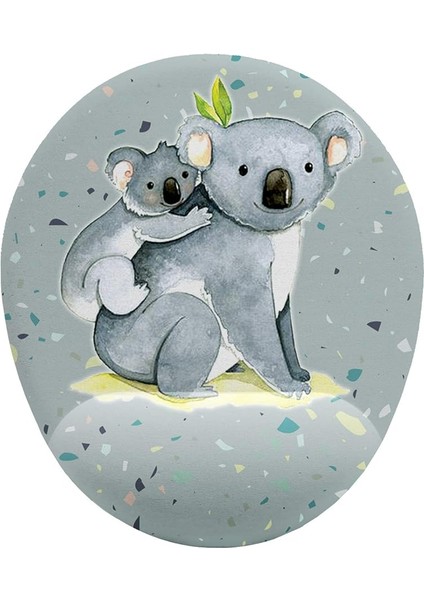 Fikirler Koala ve Yavrusu Bilek Destekli Mouse Pad