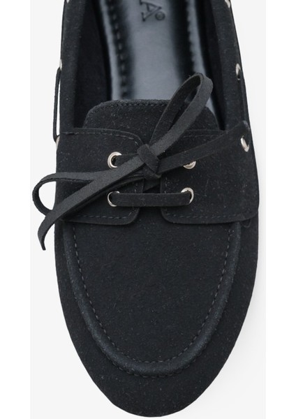 Meron Kadın Loafer Ayakkabı - Siyah Nubuk fırsatları