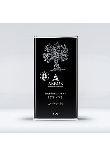 Arkök Erken Hasat Natürel Sızma Zeytinyağı 5 Lt - Edremit Zeytini, 200+ Polifenol, Tek Zeytinlikten Sınırlı Sayıda Üretim, Soğuk Sıkım modelleri