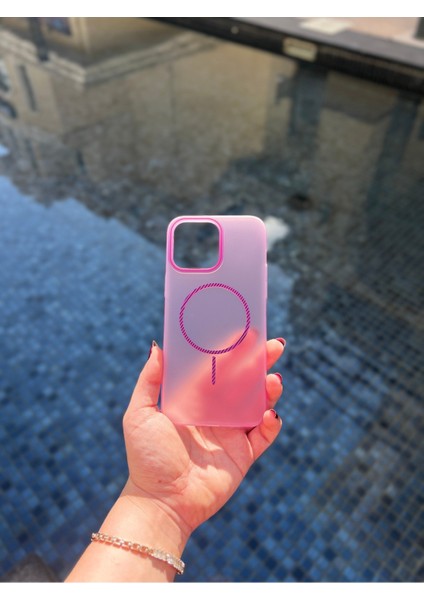 Iphone 14 Pro Max Renkli Mat Magsafe Uyumlu Telefon Kılıfı