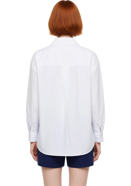 Limited Edition Kadın Bluzu Nervür Detaylı Oversize Gömlek Yaka Dokuma Üst Kaliteli Şık Rahat modelleri