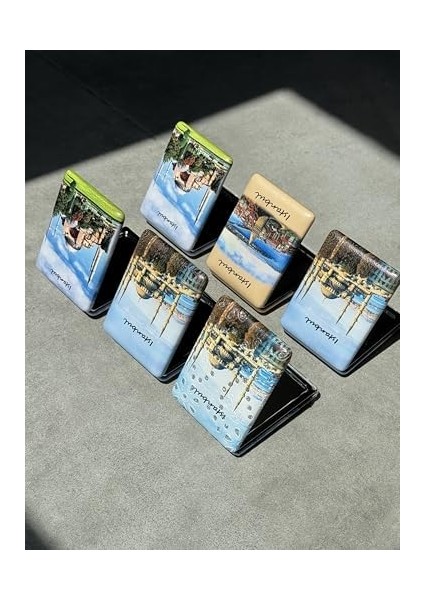 Cep Boy El Aynası, Karışık Desenli Makyaj Aynası, Çanta Için Hafif Taşınabilir Ayna fiyatları