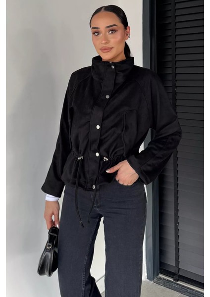 Kadın Bel Lastikli Süet Ceket P-00018946 fiyatları