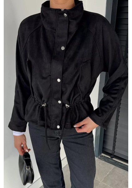 Kadın Bel Lastikli Süet Ceket P-00018946 modelleri