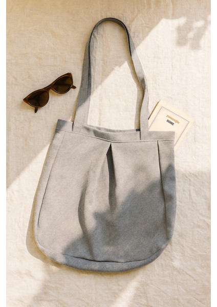 Koyu Gri Çok Amaçlı Premium Oversize Düz Orta Boy Kanvas Kadın El ve Omuz Çantası fırsatları