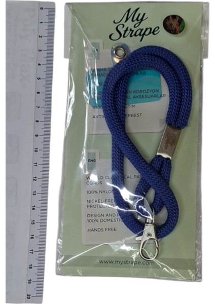 MAVİ PARACORD TELEFON EL ASKISI TÜM KILIFLARA UYUMLU