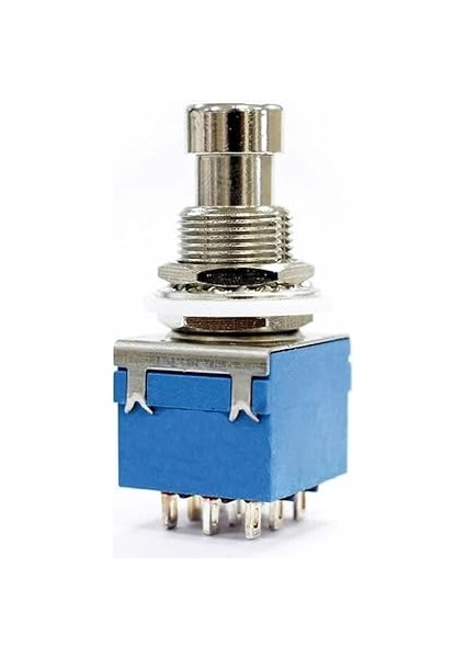 On/on/off 3lü Anahtar Ac 250V 3A 9 Pin Switch Anlık Basmalı Buton Ayak Pedal Elektro Gitar Efekt Kutusu Mandallama