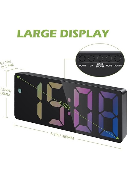 Zaman Göstergeli Elektronik LED Masaüstü Saat modelleri