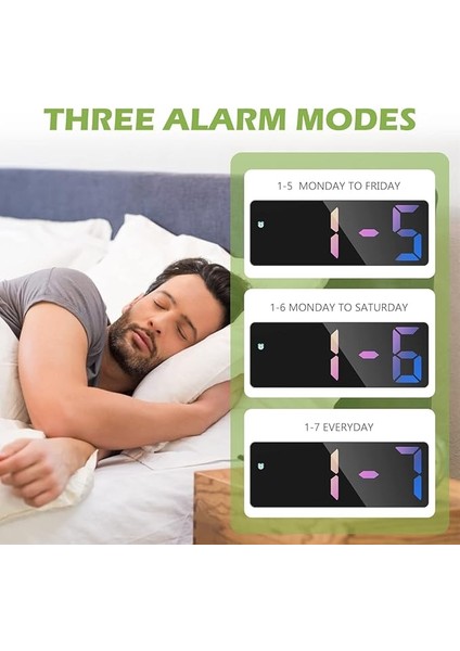 Zaman Göstergeli Elektronik LED Masaüstü Saat