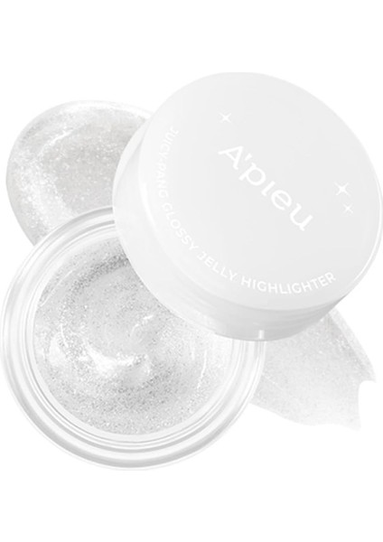 Mıssha Islak ve Doğal Görünümlü Jel Aydınlatıcı A&apos;pıeu Juicy Pang Glossy Jelly Highlighter No:8 White